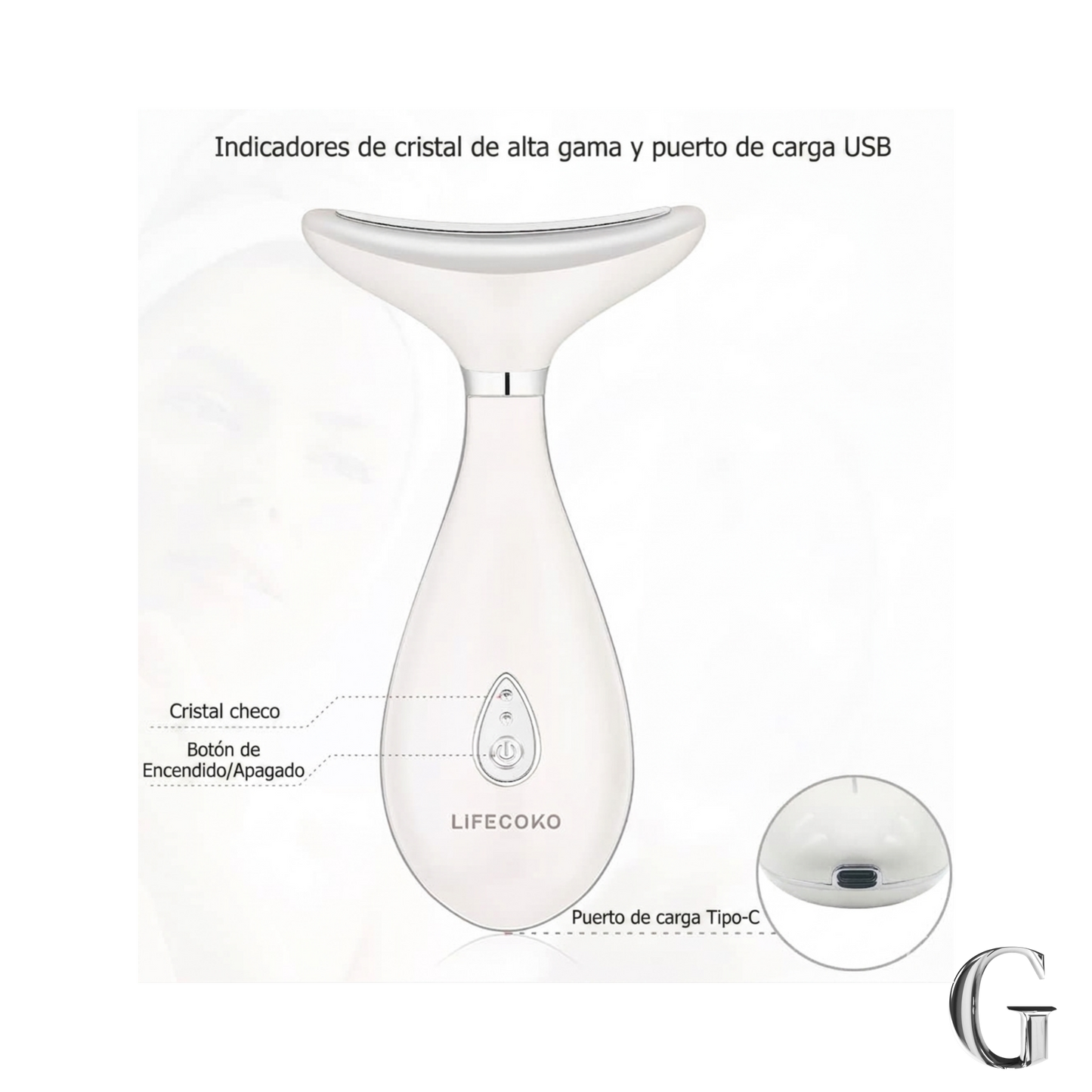 Masajeador Facial Eléctrico: Reafirmante y Tonificador para Rostro y Cuello - Efecto Lifting